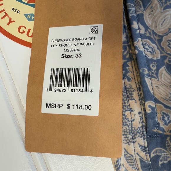 Faherty Swim Shorts Men's 33 Sunwashed Boardshorts Trunks NEW 1568 - Picture 3 of 4